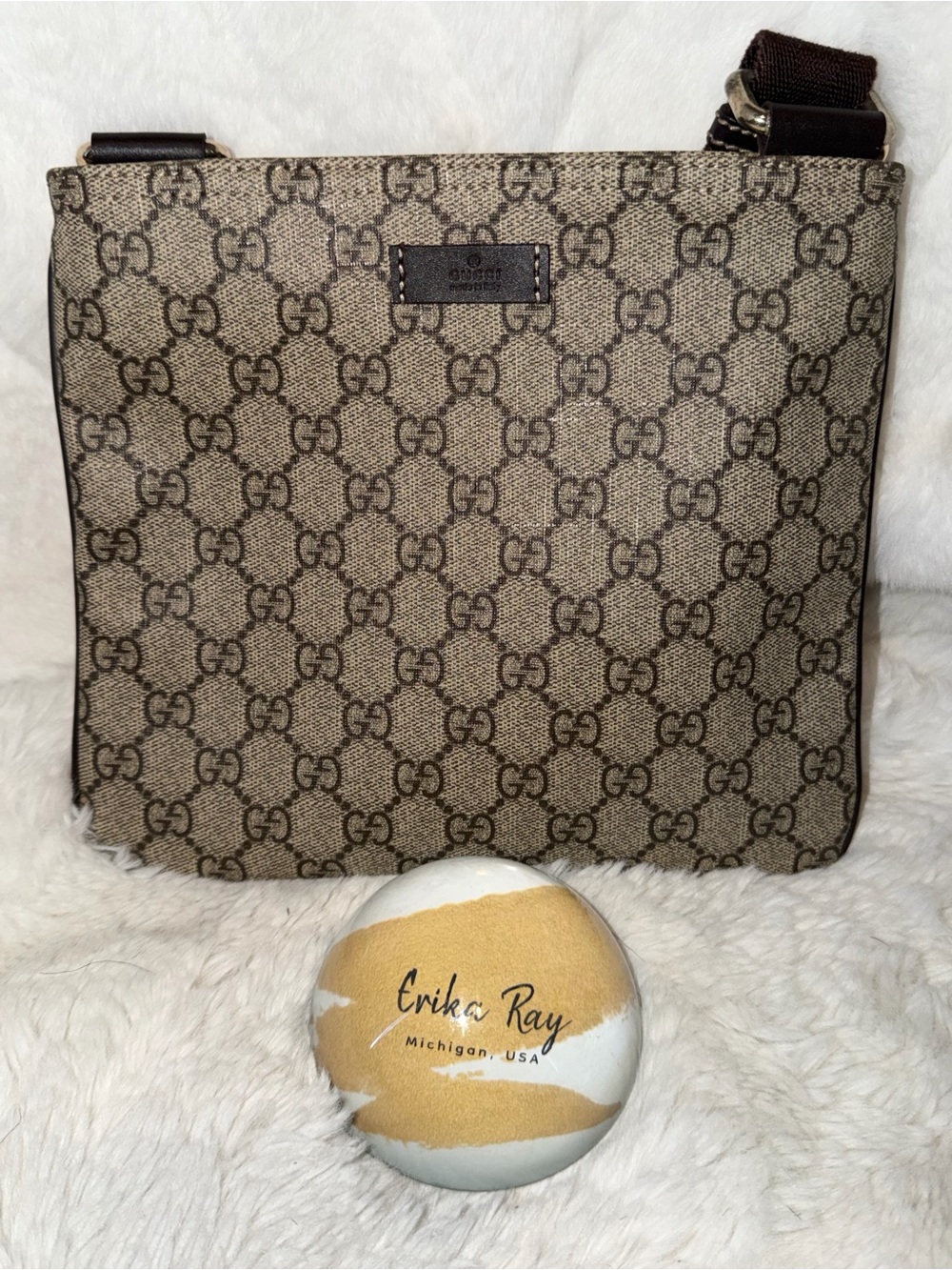 Gucci GG Supreme Canvas Crossbody Bag